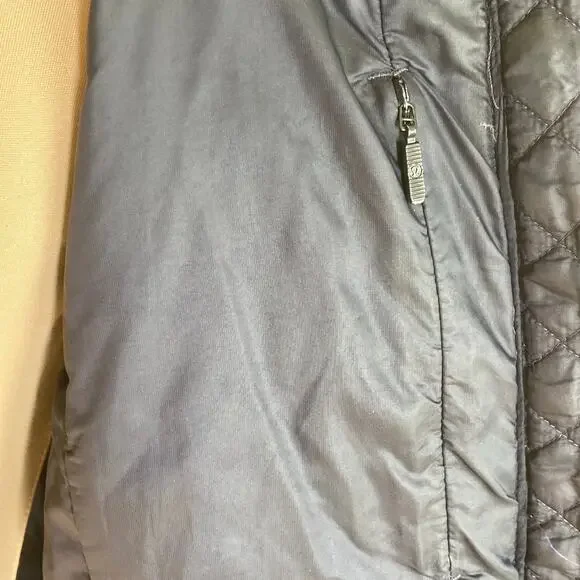 Lululemon Brave the Cold Goose Down Coat Women 6 Black Blue? Long Puffer Hooded - Picture 9 of 13